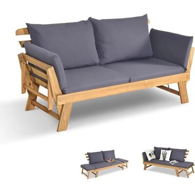 GOPLUS - Banc de jardin - 2 en 1 - 2 places - Extérieur - Publicité GOPLUS - Banc de jardin - 2 en 1 - 2 places - Extérieur - Publicité