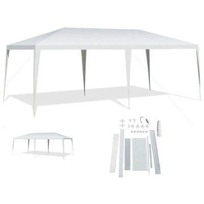GOPLUS - Gazebo 3 x 6 m - Charpente en acier - Tissu PE - Gazebo - Publicité GOPLUS - Gazebo 3 x 6 m - Charpente en acier - Tissu PE - Gazebo - Publicité