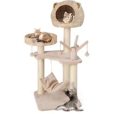 GOPLUS - Arbre à chat - 50x50x121 cm - Sisal - Publicité GOPLUS - Arbre à chat - 50x50x121 cm - Sisal - Publicité