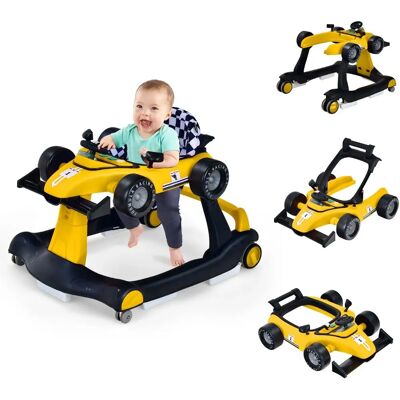 Trotteur bébé Costway Jaune - 4-en-1 Multifonctionnel - Publicité Trotteur bébé Costway Jaune - 4-en-1 Multifonctionnel - Publicité