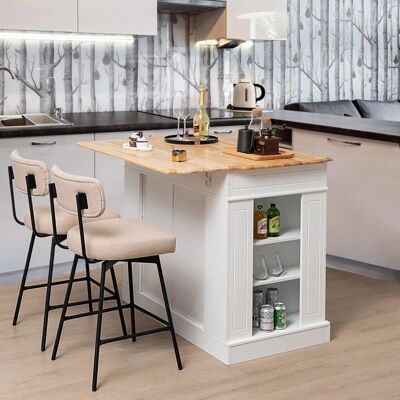 Isla de Cocina COSTWAY con Estantes Ajustables - Tipo de Cocina Isla de Cocina COSTWAY con Estantes Ajustables - Tipo de Cocina