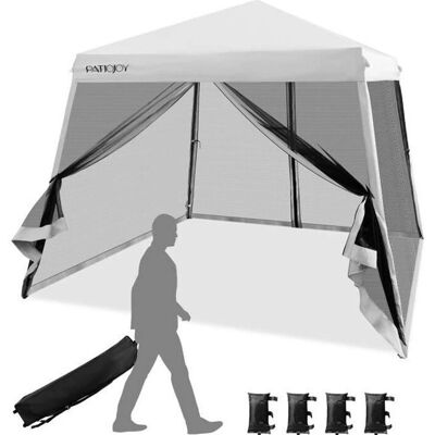 COSTWAY Carpa - 3x3m, Altura Ajustable, Impermeable - Pérgola Exterior COSTWAY Carpa - 3x3m, Altura Ajustable, Impermeable - Pérgola Exterior
