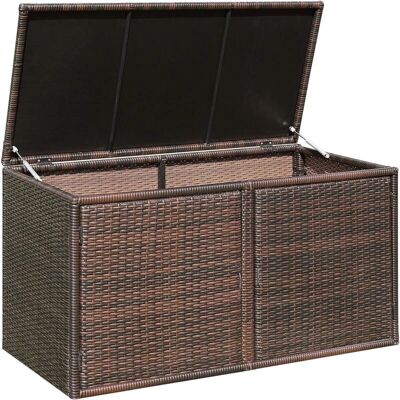COSTWAY Caja de Almacenamiento de Jardín 335L con Estantes - Marco de Acero COSTWAY Caja de Almacenamiento de Jardín 335L con Estantes - Marco de Acero
