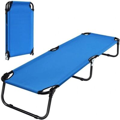 Costway Bærbart Camping Seng - 190cm, Let og Sammenklapning Costway Bærbart Camping Seng - 190cm, Let og Sammenklapning