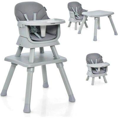 Silla Alta para Bebés 6 en 1 COSTWAY - Ajustable, Estable y Segura Silla Alta para Bebés 6 en 1 COSTWAY - Ajustable, Estable y Segura