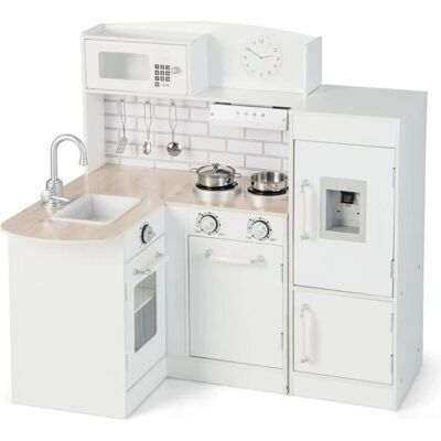 Costway Cuisine pour Enfants en Bois - Cuisine de Jeu en Forme de L avec Accessoires - Publicité Costway Cuisine pour Enfants en Bois - Cuisine de Jeu en Forme de L avec Accessoires - Publicité