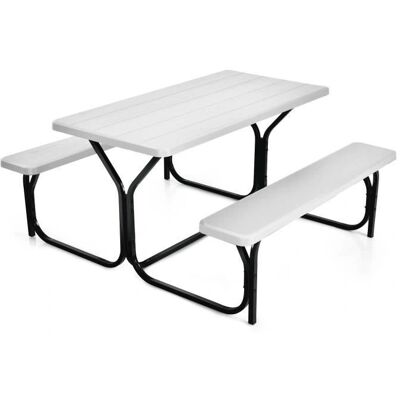 COSTWAY Conjunto de Mesa y Banco de Picnic - Para exteriores COSTWAY Conjunto de Mesa y Banco de Picnic - Para exteriores