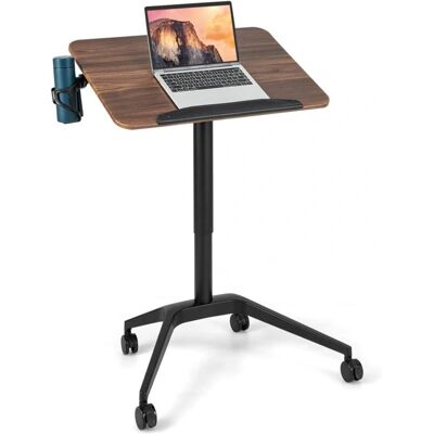 COSTWAY Escritorio Ajustable para Portátil con Ruedas - Estación de Trabajo de Pie COSTWAY Escritorio Ajustable para Portátil con Ruedas - Estación de Trabajo de Pie