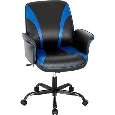 Silla de Oficina COSTWAY - Ergonómica, Ajustable, Cuero PVC - Muebles de Oficina Silla de Oficina COSTWAY - Ergonómica, Ajustable, Cuero PVC - Muebles de Oficina