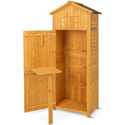 Costway Gartenschuppen-Geräteschrank 75x50x180.5 cm Natur - Tuinhuis Costway Gartenschuppen-Geräteschrank 75x50x180.5 cm Natur - Tuinhuis