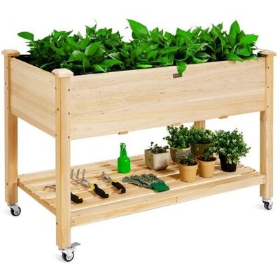 Costway - Hochbeet mit Rollen - Gartenbeet Costway - Hochbeet mit Rollen - Gartenbeet