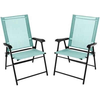 Costway - Strandstühle Set - Mintgroen - Garden chairs Costway - Strandstühle Set - Mintgroen - Garden chairs