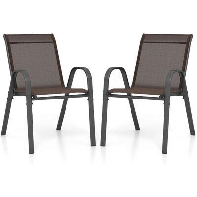 Costway - Terrace Lounger - Bruin - Lounge Chair Costway - Terrace Lounger - Bruin - Lounge Chair