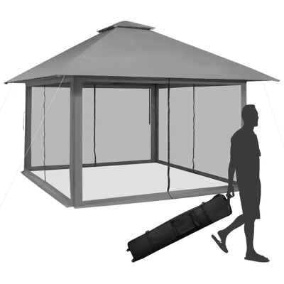 Costway Pérgola portátil 4x4M - Techo ventilado regulable Costway Pérgola portátil 4x4M - Techo ventilado regulable