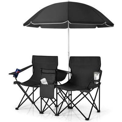 Sillas de Camping con Sombrilla y Portavasos - Plegables y Ligera Sillas de Camping con Sombrilla y Portavasos - Plegables y Ligera