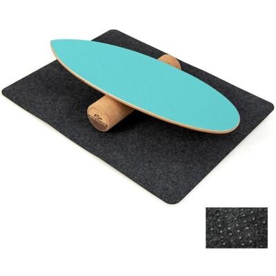 COSTWAY Planche d'Équilibre en Bois avec Rouleau et Tapis - Équilibre & Fitness - Publicité COSTWAY Planche d'Équilibre en Bois avec Rouleau et Tapis - Équilibre & Fitness - Publicité