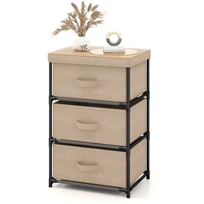 Armoire de rangement COSTWAY - Tiroirs en tissu 3 niveaux - Chambre, salon, entrée - Publicité Armoire de rangement COSTWAY - Tiroirs en tissu 3 niveaux - Chambre, salon, entrée - Publicité