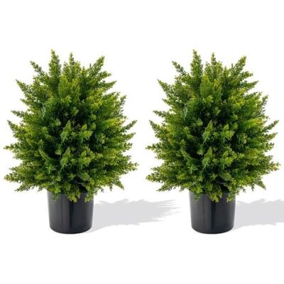 COSTWAY Arbre en Cèdre Artificiel 55cm - Résistant UV, Intérieur/Extérieur - Publicité COSTWAY Arbre en Cèdre Artificiel 55cm - Résistant UV, Intérieur/Extérieur - Publicité