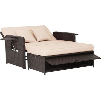 Costway - Rattan-Sofaset - Beige - 2-Sitzer - Sofaset Costway - Rattan-Sofaset - Beige - 2-Sitzer - Sofaset