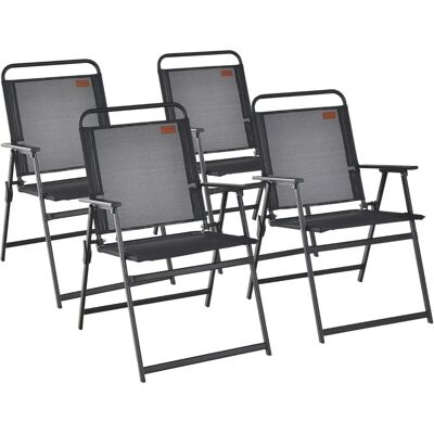 Costway - Garden Chairs Set - Schwarz - 4pc - Outdoor Furniture Set Costway - Garden Chairs Set - Schwarz - 4pc - Outdoor Furniture Set