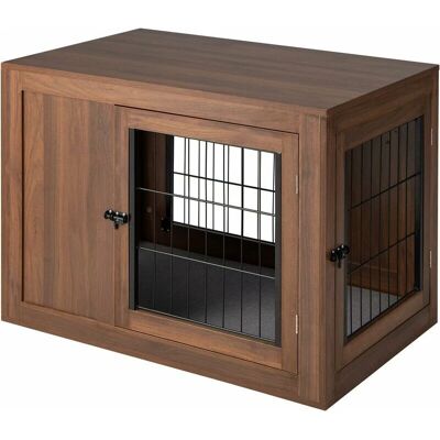 Jaula para Perros COSTWAY con Mesa, Puertas con Cerradura y Cojines - Perros Pequeños a Medianos Jaula para Perros COSTWAY con Mesa, Puertas con Cerradura y Cojines - Perros Pequeños a Medianos