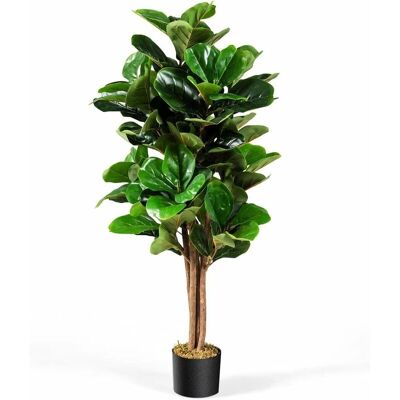 Costway Ficus Lyrata Artificiel 120cm - Décoration Intérieure/Extérieure - Publicité Costway Ficus Lyrata Artificiel 120cm - Décoration Intérieure/Extérieure - Publicité