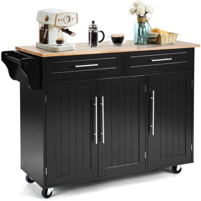 Carro de Cocina COSTWAY - Almacenamiento ajustable con ruedas Carro de Cocina COSTWAY - Almacenamiento ajustable con ruedas