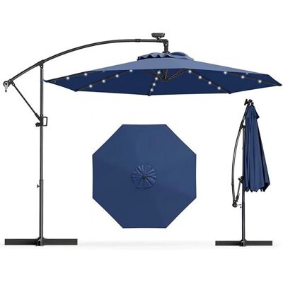 GOPLUS - Garden Umbrella - Ø3m x 2,45m - Solar LEDs 14 par arête - Umbrella - Publicité GOPLUS - Garden Umbrella - Ø3m x 2,45m - Solar LEDs 14 par arête - Umbrella - Publicité