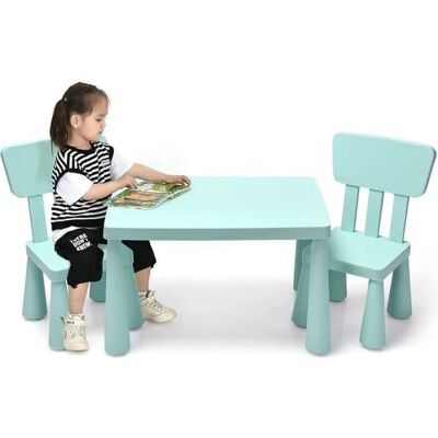 GOPLUS - Set Tavolo e Sedie Bambini - Vert - Kids furniture - Publicité GOPLUS - Set Tavolo e Sedie Bambini - Vert - Kids furniture - Publicité