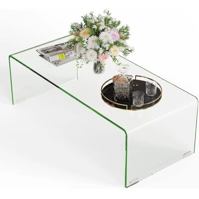 GOPLUS - Table Basse Compacte en Verre Trempé - Salon - Publicité GOPLUS - Table Basse Compacte en Verre Trempé - Salon - Publicité