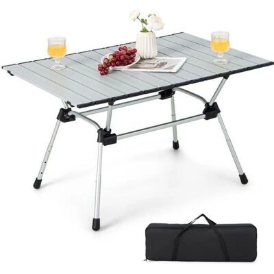 Mesa de Camping COSTWAY - Ajustable en 4 Niveles, Plegable, Aluminio Mesa de Camping COSTWAY - Ajustable en 4 Niveles, Plegable, Aluminio