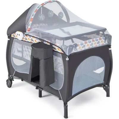Costway 5-in-1 Babykorf Draagbaar Reisbed Opvouwbaar Matras 102x72x74cm Multifunctioneel Costway 5-in-1 Babykorf Draagbaar Reisbed Opvouwbaar Matras 102x72x74cm Multifunctioneel