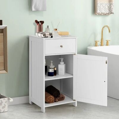 Costway Szafka Łazienkowa Biała 43x34x77cm - Przechowywanie & Styl Costway Szafka Łazienkowa Biała 43x34x77cm - Przechowywanie & Styl