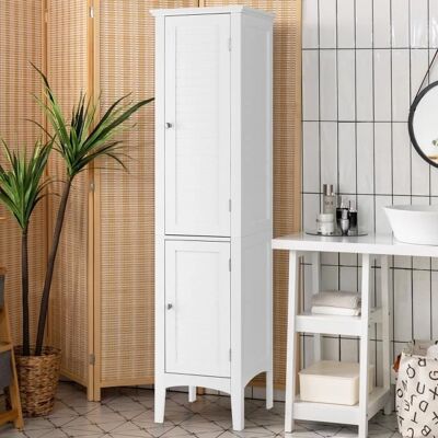 Armario de baño Costway - 5 estantes - Blanco - Mueble de baño Armario de baño Costway - 5 estantes - Blanco - Mueble de baño