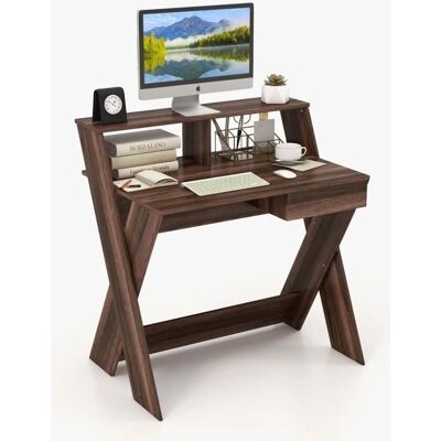 Escritorio de Ordenador Costway con Soporte y Almacenamiento Escritorio de Ordenador Costway con Soporte y Almacenamiento