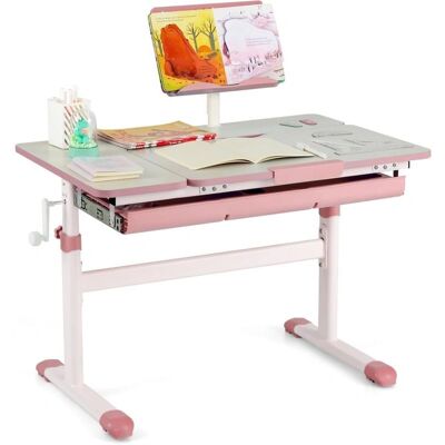 Escritorio Infantil Ajustable COSTWAY - Altura, Inclinación, Almacenamiento Escritorio Infantil Ajustable COSTWAY - Altura, Inclinación, Almacenamiento
