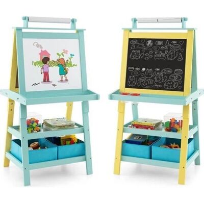 Caballetes para niños 3 en 1 Costway - Amarillo y Verde Caballetes para niños 3 en 1 Costway - Amarillo y Verde