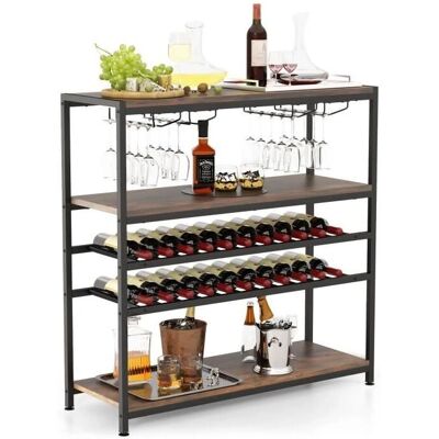 COSTWAY Vinreol - 20 Flasker, Industriel Stil COSTWAY Vinreol - 20 Flasker, Industriel Stil