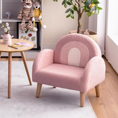 Fauteuil enfant Costway motif arc-en-ciel - Velours doux, 3-5 ans - Publicité Fauteuil enfant Costway motif arc-en-ciel - Velours doux, 3-5 ans - Publicité