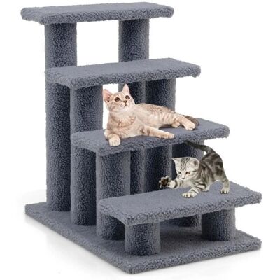 Costway Árbol para Gatos y Escalera - 60cm, Gris, Multi Nivel Costway Árbol para Gatos y Escalera - 60cm, Gris, Multi Nivel