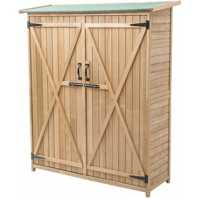 Costway Cobertizo de Jardín de Madera con Puertas Dobles - Almacenamiento Exterior Costway Cobertizo de Jardín de Madera con Puertas Dobles - Almacenamiento Exterior