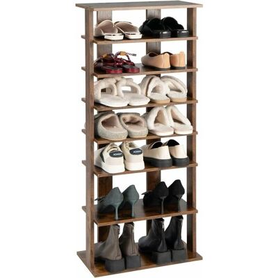 COSTWAY Estantería de Zapatos - 7 Niveles, Estantes Removibles, Estilo Retro, Compacta para Entrada COSTWAY Estantería de Zapatos - 7 Niveles, Estantes Removibles, Estilo Retro, Compacta para Entrada