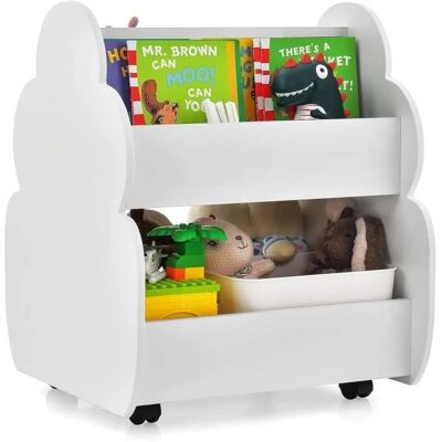 Bibliothèque pour enfants Costway avec roulettes - En forme d'arbre - 62cm - Publicité Bibliothèque pour enfants Costway avec roulettes - En forme d'arbre - 62cm - Publicité
