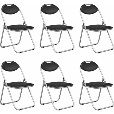 Costway Juego de Sillas Plegables Portátiles - 6 Sillas de Metal en Forma de U Costway Juego de Sillas Plegables Portátiles - 6 Sillas de Metal en Forma de U