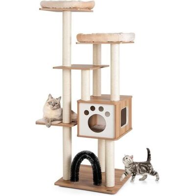 GOPLUS - Stile 12 - 59x59x176 cm - grattoir pour chat - Publicité GOPLUS - Stile 12 - 59x59x176 cm - grattoir pour chat - Publicité