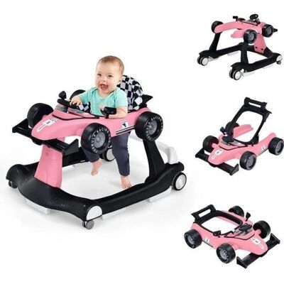 Costway Trotteur pour Bébé - 4 en 1 Pliable, Hauteur et Vitesse Réglables - Lumières & Musique - Publicité Costway Trotteur pour Bébé - 4 en 1 Pliable, Hauteur et Vitesse Réglables - Lumières & Musique - Publicité