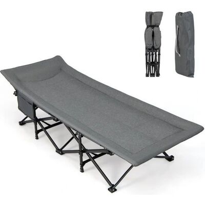 Costway Lit de Camping Stable Pliable avec Coussin - Publicité Costway Lit de Camping Stable Pliable avec Coussin - Publicité