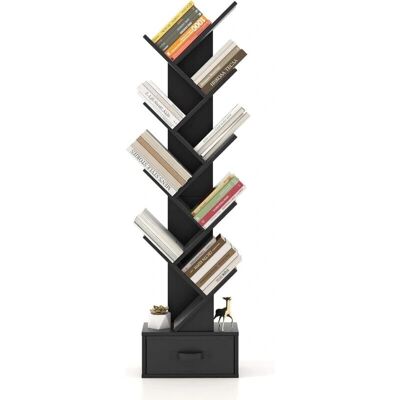 Estantería en Forma de Árbol de 10 Estantes con Cajón - Para Dormitorio y Sala Estantería en Forma de Árbol de 10 Estantes con Cajón - Para Dormitorio y Sala