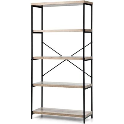 Estantería industrial de 5 niveles en metal y madera - COSTWAY Estantería industrial de 5 niveles en metal y madera - COSTWAY