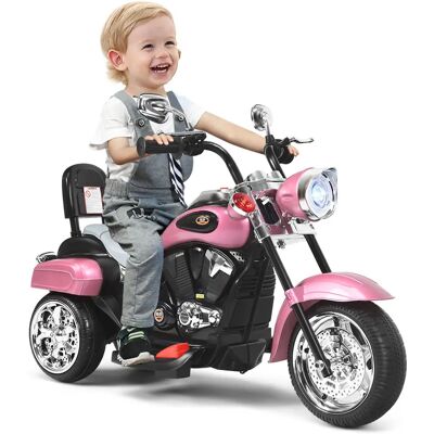 Costway Motocicleta eléctrica para niños rosa 6V - Estable, segura, recargable Costway Motocicleta eléctrica para niños rosa 6V - Estable, segura, recargable